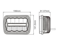 Square 5x7'' inch Led headlight yeJeep YJ Cherokee XJ Auto lighting system yemota accessories