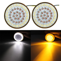 Luz de sinal de xiro dianteira / traseira LED redonda de estilo bala de 2 polgadas