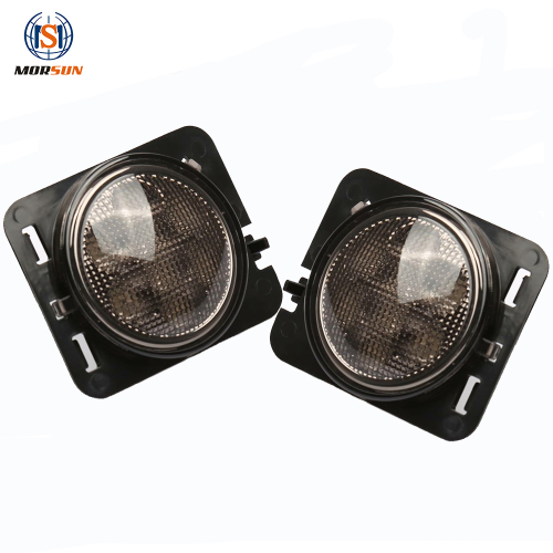 3W Pair of LED Smoke/Silvery Cover Turn Signal Light Flare Light Amber for Jeeps Wrangler 2007-2015