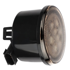 3W 圓形 LED 前格柵燈轉向信號燈煙熏鏡頭琥珀色 LED 轉向信號燈適用於吉普牧馬人 jk 07-14