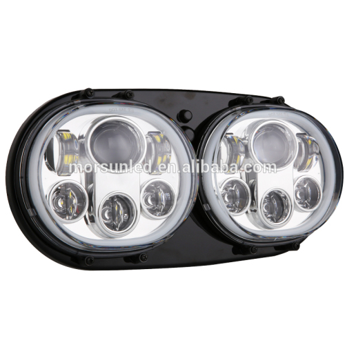 for Harleys-Davidsons Road Glide 5.75 5 3/4 Inch led headlight 12V 24V headlamp with halo angel eyes