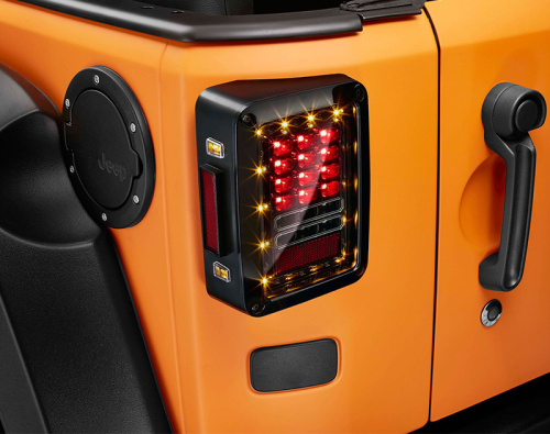 LED Tail Light Red/Yellow Brake Rear with daytime running light Turn Signal for Jeep Wrangler JK 07-17