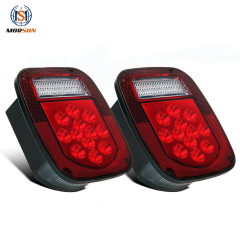 Lampu ekor LED Kombinasi Driving/Rem/Turn/ReversingTail Light untuk Jeep YJ JK