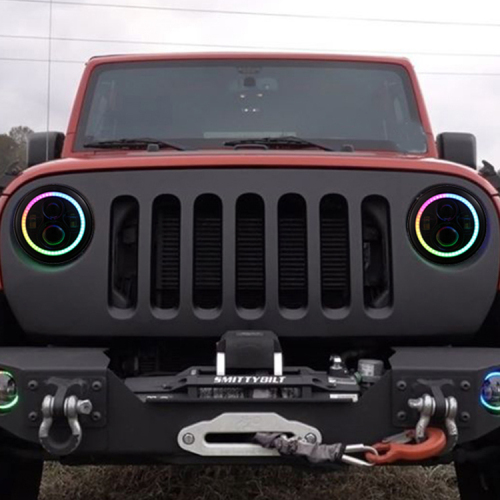 7 Inch RGB Headlight Phone APP Control 7
