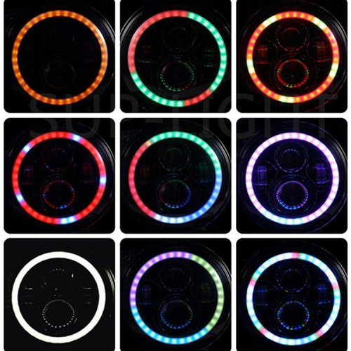 7 Inch RGB Headlight Phone APP Control 7
