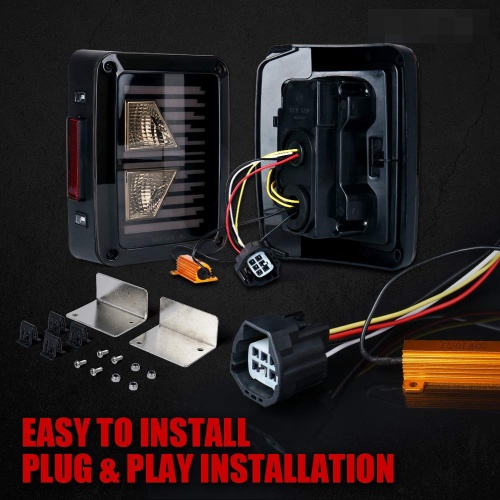 Arrow shape led reversing lamp smoked lens tail light for jeep jk 2007-2015 taillight