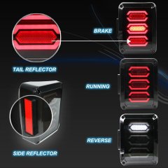 Smoked LED Tail Lights Brake/Reversing/Trun/Driving tail light for Jeep Wrangler JK