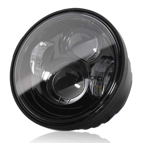 4.65" Chrome Black 40W LED Headlight for Harley Dyna Fat Bob FXDF 2008-2016