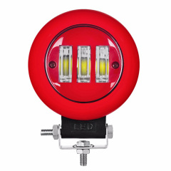黑色/红色45W圆形LED驾驶灯12伏LED工作灯，用于越野车卡车SUV