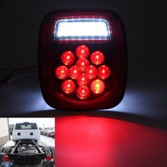 Lampu ekor LED Kombinasi Driving/Rem/Turn/ReversingTail Light untuk Jeep YJ JK