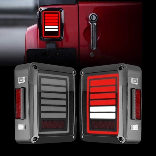 Car LED Tail light 12V smoked Lens Led Stop Tail Lamp for Jeep Wrangler JK