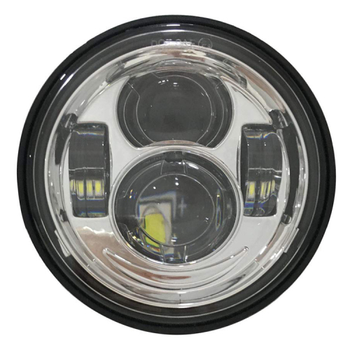 4.65" Chrome Black 40W LED Headlight for Harley Dyna Fat Bob FXDF 2008-2016