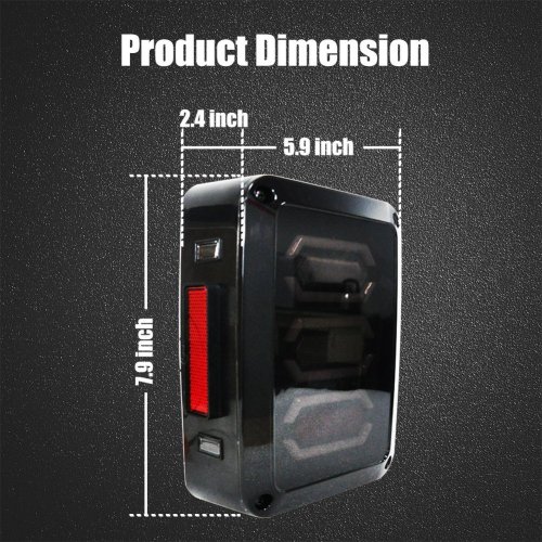 Smoked LED Tail Lights Brake/Reversing/Trun/Driving tail light for Jeep Wrangler JK