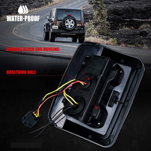 Arrow shape led reversing lamp smoked lens tail light for jeep jk 2007-2015 taillight
