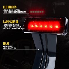 Lampu Rem LED Dhuwur mount lampu stop kanggo Jeep Wrangler JK 2007+