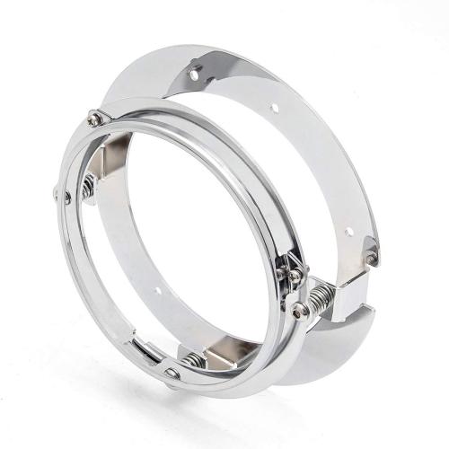 Black/chrome 5 3/4" 5.75 inch headlight bracket for Harley-Davison Motorcycle headlight Trim ring