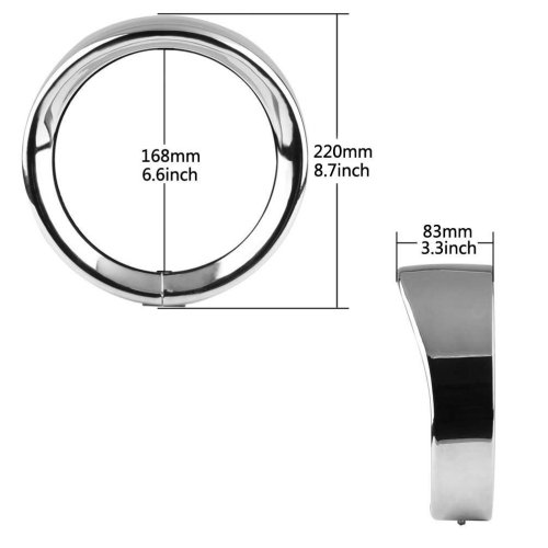 Housing Trim ring for 7 inch round headlight trim ring Protect Guard Cover Cap for Harley-Davison