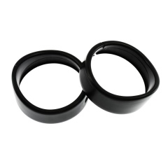 Đèn sương mù Trim ring đen / giá đỡ chrome cho Harley-Davison