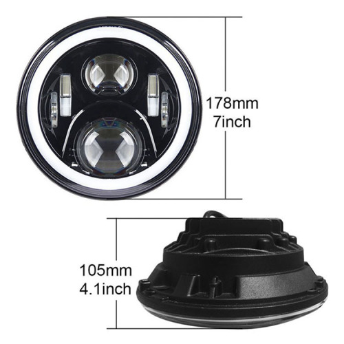 7 inch jeep wrangler rgb halo headlights h4 plug color changing jeep jk rgb headlights