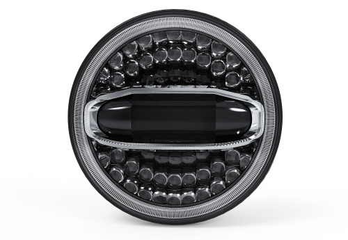 High brightness 7 inch led headlight for royal enfield with hi lo beam white halo