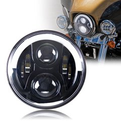 Ukukhanya Okuphezulu ama-intshi angu-7 uHayley Davidson Led Headlight nge-High Low Beam DRL