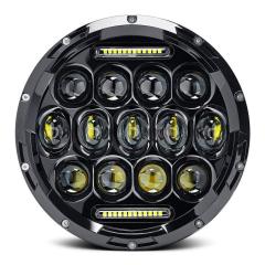 Faros delanteros LED de halo de Jeep Wrangler con haz hi/lo y drl