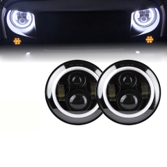 Bonnes lumières halo bon marché pour jeep wrangler unlimited JK 4 portes 2007-2016 avec clignotants à feux de croisement