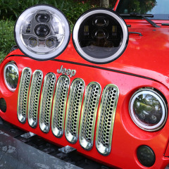Luzes de halo de feixe alto/baixo de 58 w para jeep wrangler tj 1997-2006