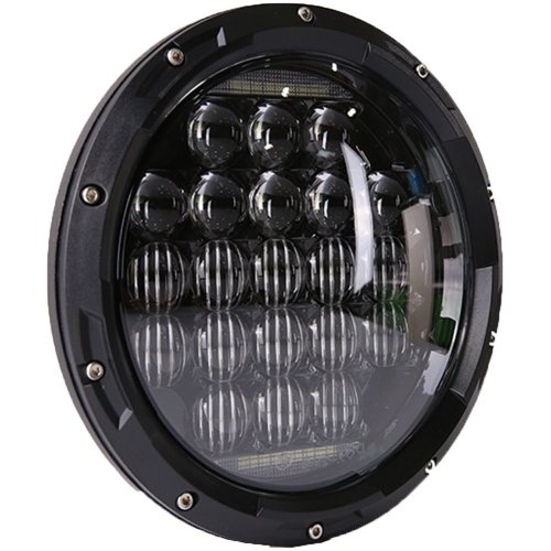 63W 7'' Led Headlights for Jeep Wrangler JK JKU with High Low Beam Chrome Black Color