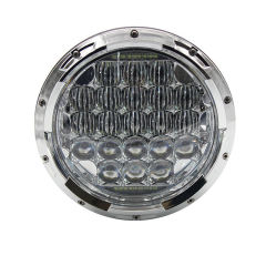 63W Chrome Black 7 inch Led Headlights for Jeep Wrangler TJ 1997-2006 with High Low Beam
