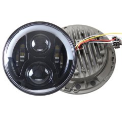 7'' Runda LED Half Halo Lights för Jeep Wrangler JK 2007-2018 med helljus och DRL