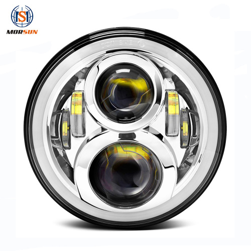 50w DOT 7'' Round Led Projector Headlight Lens for Jeep Wrangler TJ 1997-2006 with High Low Beam