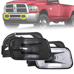 Montaxe de faros antiniebla led cromados negros de 36W para recolección / camión Dodge Ram 1500 2500 3500