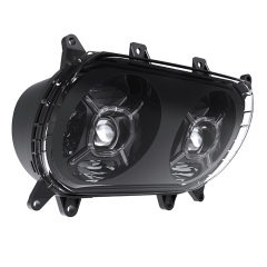 双 LED 头灯投影仪透镜高低光束公路滑行摩托车 Led 头灯适用于公路滑行 FLTRX Ultra FLTRU 特殊 FLTRXS