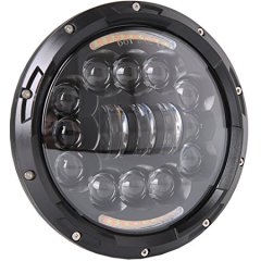 مصابيح أمامية نصف هالو 7 بوصة LED لما بعد البيع لسيارة جيب رانجلر TJ 1997-2006 مع شعاع منخفض عالي و DRL