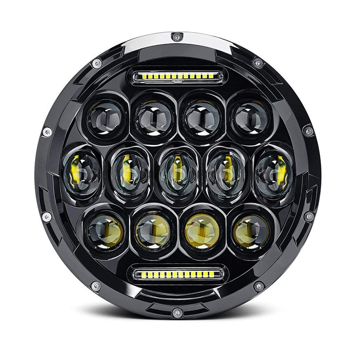 Faros LED de 7 pulgadas Negro