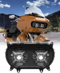 Divkāršs LED lukturu projektora objektīvs Hi Lo Beam un DRL Road Glide motociklu vadīts lukturis Road Glide FLTRX Ultra FLTRU Special FLTRXS
