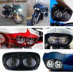 2004-2013 哈雷戴维森 Road Glide Daymaker 投影仪大灯黑铬 5.75 英寸 Road Glide 双 LED 大灯摩托车配件