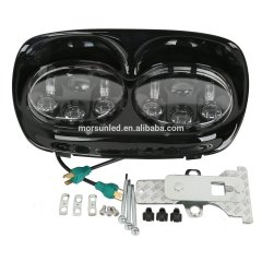 2004-2013 Harley Davidson Road Glide Daymaker Projector Headlight Black Chrome 5.75 òirleach Rathad Glide Led Double Headlight Motorcycle Accessories