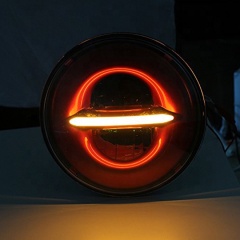 Farol de LED vermelho Harley Davidson 5.75 polegadas farol baixo alto DRL sinal de volta acessórios para motocicleta Harley