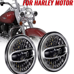 Harley සඳහා නව අඟල් 7 LED ප්‍රොජෙක්ටරය Harley Davidson Headlight 108W DOT E9 Led Motorcycle Headlight