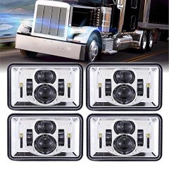 Прастакутныя святлодыёдныя фары Peterbilt 1986 2007-379 гадоў у зборы DOT SAE 4x6 цаляў квадратныя святлодыёдныя фары для Peterbilt 379 378 357