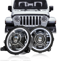 Fenerët Led Jeep Gladiator JT 9 inç 2020 DOT SAE OEM Drita Halo LED për 2020 Jeep Gladiator JT