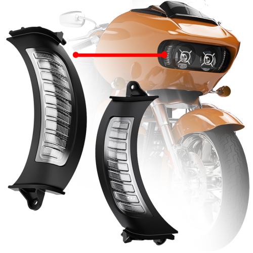 Flush Mount Front Road Glide Led Turn Signals for Ultra FLTRU Special FLTRX 2015 2016 2017 2018 2019 2020
