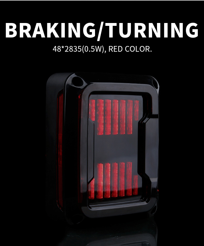 Jeep JK Led Tail Lights Braking Turning Light