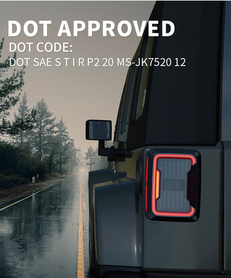 Jeep JK Led Tail Lights DOT Approved