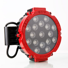 51W 6 pulzieri Round Led Offroad Lights Jeep Wrangler Off Road Lights 6 pulzieri Round Led Dwal tas-Sewqan