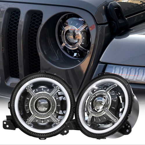 9 inch Led Halo Jeep JL Rubicon Headlights Wrangler JL Aftermarket Headlights