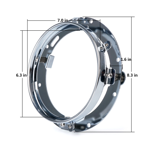 Motorcycle 7 inch Headlight Bracket B07B2P9M6T Harley Davidson Headlight Mount 7 inch Round Headlight Mounting Bracket