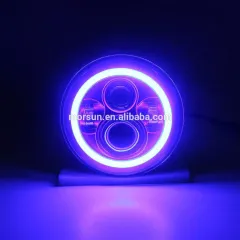 7-инчови LED сини ореолни светлини за Jeep Wrangler JK Blue Halo фарове Комплекти за преобразуване на Jeep Wrangler